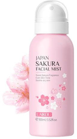 Cherry Blossom Hydrating Face Mist - Spray viso lenitivo con vitamina C, 100 ml, migliora l'opacità e il controllo dell'olio, idratante per pelli sensibili, tonico rinfrescante per tutti i tipi di