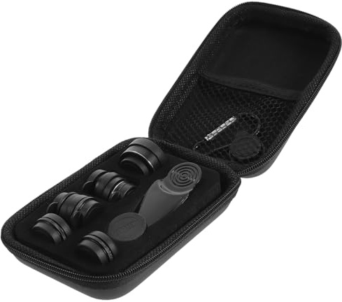 DIYEAH 10-in-1 Handy Kameraobjektiv Satz mit Fischaugen- Makro und Weitwinkelobjektiven Kompatibel Langlebiges Material Schwarz Smartphone Fotozubehör