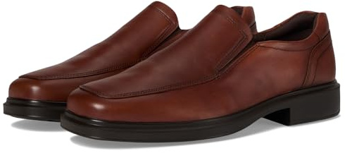 ECCO Men's Helsinki 2.0 Apron Toe Slip-on Loafers, Cognac/Cognac, 9-9.5
