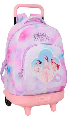 K-Pop Demon Hunters - ARTIST Großer Rucksack mit Rädern, kompakt, abnehmbar, ideal für Kinder verschiedener Altersgruppen, bequem und vielseitig, Widerstandsfähigkeit, 33 x 22 x 45 cm