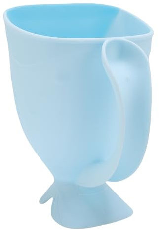 Hyuduo Gobelet de Rinçage pour le Bain de bébé, Rinceur de Shampoing en Plastique pour bébé avec Poignée Facile à Saisir, Gobelet de Lavage des Cheveux et du Corps avec Jouet de Jeu d'eau, Portable