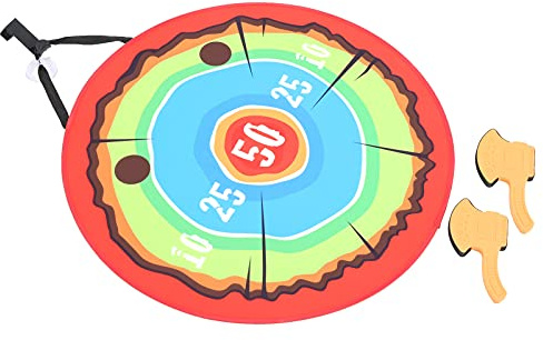 Hidyliu Ensemble de Jouets de Lancer de Hache pour Enfants, Jouets Légers en Mousse EVA, Jeu Amusant D'intérieur et D'extérieur pour Les 6 Ans et Plus avec 2 Haches de