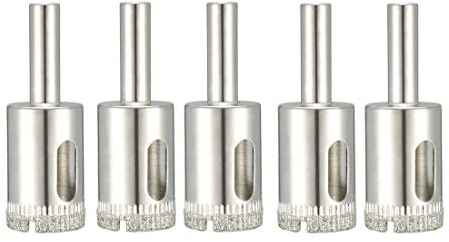 sourcingmap 5pcs Trépan Diamant Foret Scie Cloche 20mm diamant enduit Scie Cloche pour verre carreaux céramique marbre roche porcelaine