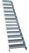 13 Stufen Stahltreppe Breite 60cm Geschosshöhe 195-260cm / Robuste Außentreppe/Wangentreppe/Stabile Industrietreppe für den Außenbereich/Inklusive Zubehör
