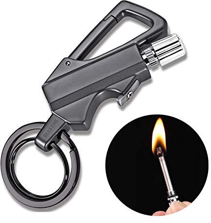 Bollaer Metall-Feueranzünder, Geschenk, Outdoor, wasserfeste Überlebensausrüstung, Wandern,Schlüsselanhänger