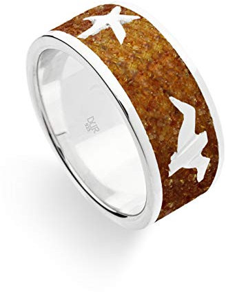 DUR Schmuck Ring Möwe/Seestern/Welle Bernstein 925 Silber 925/-(R5241) Größe 60 (19.1)