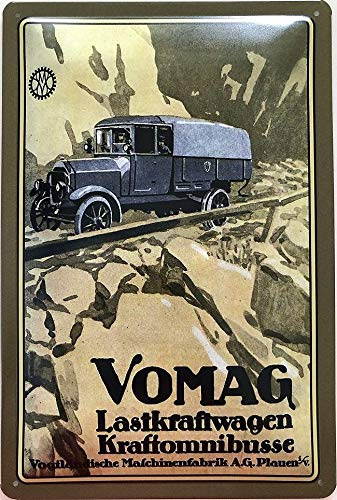 Blechschild 30 x 20 cm Vomag Lastkraftwagen und Kraftomnibusse - Deko7