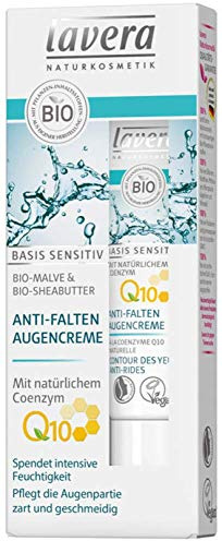 Lavera Augencreme Basis sensitiv Anti-Falten mit Coenzym Q10 3er Pack (3 x 15ml)