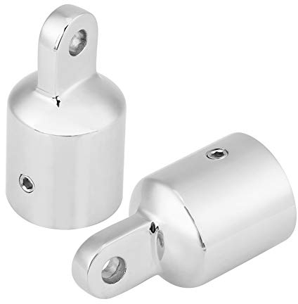 Endkappe Bimini Top Fitting, 25mm 2Pcs Boot Auge Endkappe, Edelstahl Marine Boot Auge Ende Bimini Top Cap Hardware Fitting