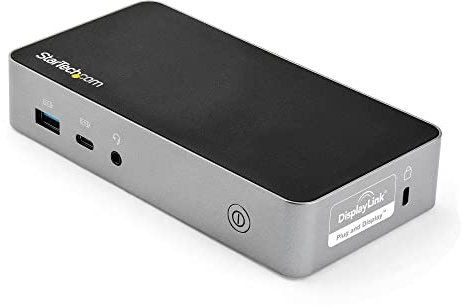 StarTech Docking Station USB-C DisplayLink Doppio HDMI 1080p, 65W PD, GbE | Doppio Monitor 1080p, Spina EU, 1x USB-C e 3x USB-A, Ethernet Gigabit, USB 3.0