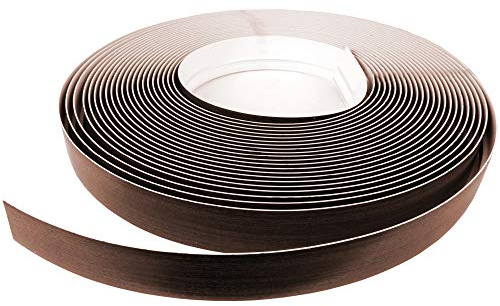 Bestlivings Blende für Gardinenschiene 600cm in Nussbaum Optik, Kunststoffblende für Vorhangschiene mit Innenlauf, zum aufschieben auf Innenlaufschienen