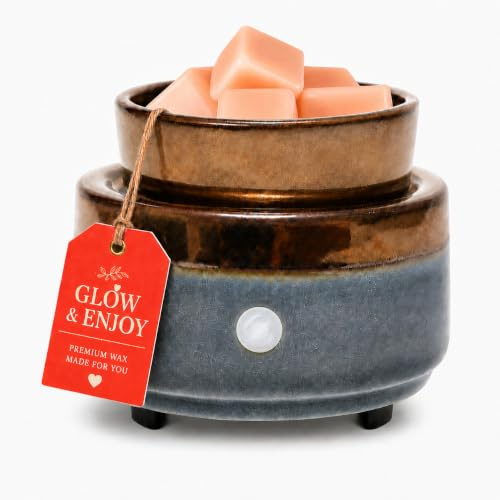 kobodon Keramik-Kerzenwachswärmer, Raumduft Diffusor, Centsy Warmer, 2-in-1 Kerzenwachs Elektrischer Schmelzer und Duftwärmer zum Erwärmen von Duftkerzen Erfrischen Raum, Spa, Zuhause, Büro