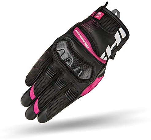SHIMA X-Breeze 2 Lady Motorradhandschuhe Damen - Belüftete, Sommer, Touchscreen Textil Handschuhe mit Carbon Knöchelprotektor, Verstärkte Handfläche (Fuchsia, S)
