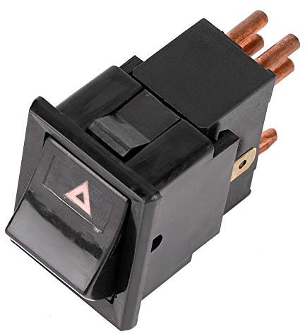 Dingln Nero Interruttore Solido Stato 2 Vie Montaggio A Incasso Avviso Di Pericolo Per Land Rover Defender 90 110