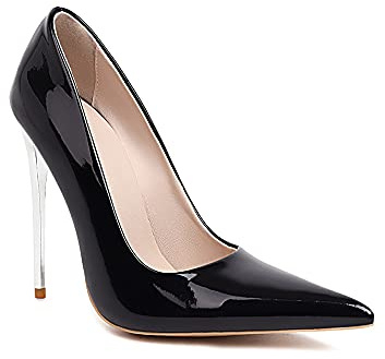 Donna Fashion Pointed Toe Stiletto Slip-on tacco alto con 12 cm Easy Walking Evening Party Pumps for Women Big Size Z21-27s