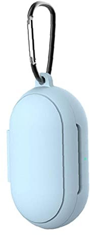 Silicone Earbuds Case Compatible with Samsung Galaxy Buds Plus Earphone Protective Cover with Keychain Wireless Earbuds Case Sky Blue