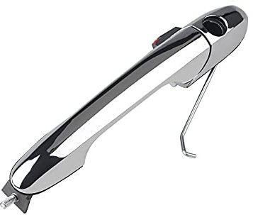 JDMON Compatible with Exterior Chrome Left Driver Side Door Handle Fiat 500 2012 2013 2014 2015 2016 2017 2018 Outside Handle Replace 68069943AC