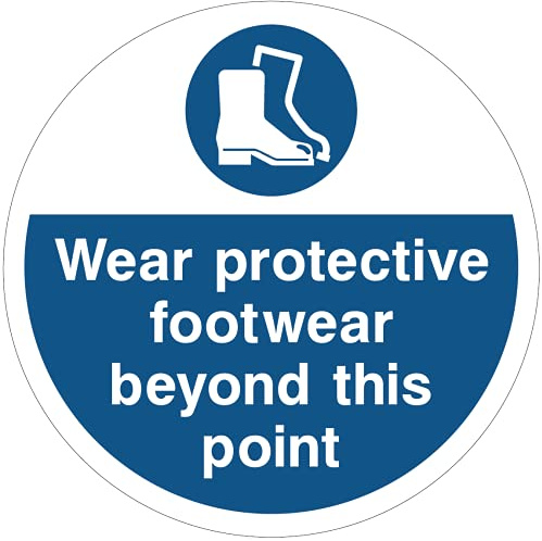 PPE Floor Graphic - Protective Footwear - 200 mm - Anti-slip - Heavy Duty - Self-adhesive