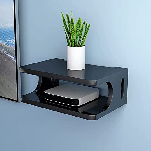 Floating Shelves DVD Storage Display Stand TV Stand Component Shelf, for DVD Player, Media Player, Router, Set Top Box, Mini PC, TV Accessories