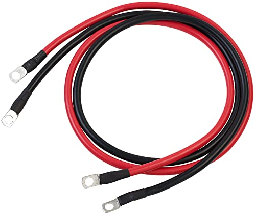revolt Auto-Batterie-Kabel: 2er-Set Batteriekabel, je 100 cm, 16 mm², rot/schwarz (Kabel für Strom, Batteriewechselrichterkabel, Akku Ladegerät)