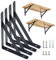 4 Stück Regalhalterungen Schwerlast-Träger 90 Grad Wand-Winkel Regalhalterung Metall Regalträger mit Schrauben Wand Regalträger Eisen Regalwinkel für Winkel Regal (20×12cm)