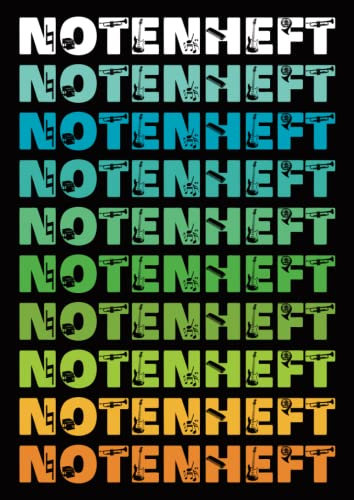 Notenheft A4 Schule: Notenbuch blanko für den Musikunterricht in Grundschule und Musikschule ein cooles Musikheft pro Seite 6 Systeme ein schönes Noten heft mit großem Linienabstand