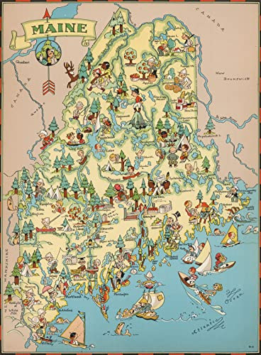 Puzzles for Adults 1000 Pieces Maine Wooden Map Jigsaw Puzzle Games USA of State Puzzle Map Decorate