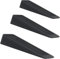 AFFIXERS Door Stoppers for Floor Anti-Skid, Durable, and Heavy Duty Rubber Door Stop | Ideal for All Types of Surfaces | Door Wedges (Black (Pack of 3))