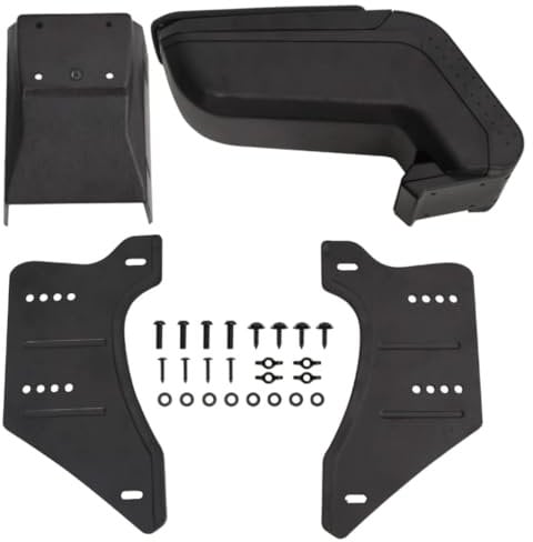 vidaXL Reposabrazos Universal para Coche ABS Negro 14x30x(32-48,5) cm