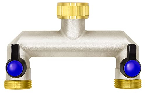 VARIOSAN 2-Wege Wasserverteiler 16584, 3/4, Messing, 2 Kugelhähne