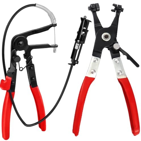 CHRI Set di pinze per tubi flessibili con collo dritto, pinze per fascette stringitubo, pinza per la rimozione e l'installazione di fascette stringitubo, strumento di riparazione auto