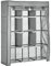HOMCOM Stoffschrank, Kleiderschrank mit Kleiderstangen, 8 Ebenen, Faltschrank, Faltbare Garderobe für Schlafzimmer, Flur, Vliesstoff, Hellgrau, 125 x 43 x 162,5 cm