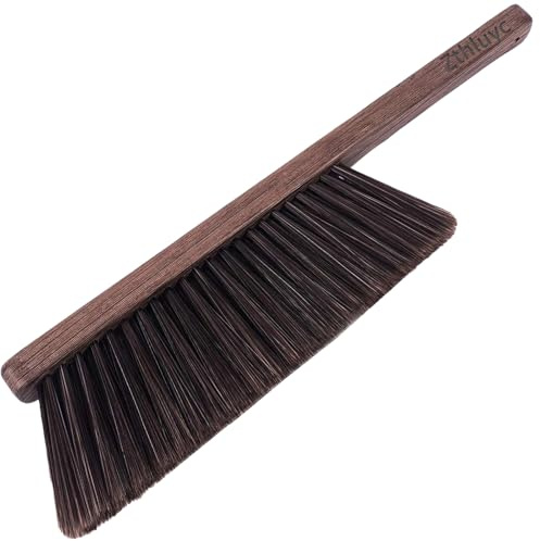 Handfeger Bürste Staubreinigung Handbesen Staubbürste - Reinigung mit weicher Bürste, Staubbesen, Handbesen längerer Stiel, Bettbürste, Handfeger Reinigung des Bettes, Sofa, Kamin, Auto, usw.