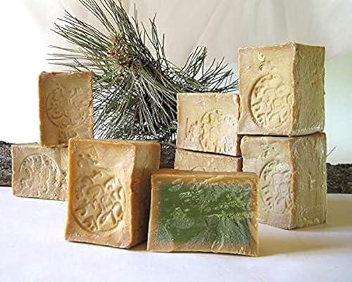 Sibastone Olivenöl Naturseife Bittim Seife - 85% Olivenöl / 15% Lorbeeröl, biologisch, natürlich, vegan, traditionell, handgefertigt, Anti-Schuppen (ca. 200 g, 6 Stück)