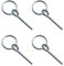 Zeltstangen-Ringe und 2 Stifte, 4 Edelstahlringe mit 2 Stiften für Outdoor, Camping, Wandern, Angeln, Reisen, Zelt-Zubehör