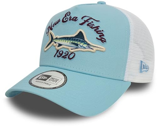 New Era A-Frame Mesh Trucker Cap - Fishing 1920 Sky Blue