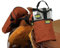 TrailMax Mittelgroße Satteltaschen für Ihren Westernsattel; isolierte Satteltaschen für Pferde; Kamera- oder Handy-Satteltasche; gesicherte mit Riemen; passend für Western-/Endurance-Sättel, Rost