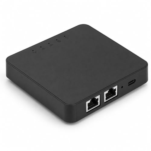 4G LTE Router,Wireless Mobile Hotspot Router with SIM Card 2 Gigabit Ethernet Port SIM Card Modem Mobile Hotspot for Travel Camping Security Camera European Version