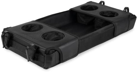 WONDERFOLD Flex-Snack-Tablett für W4-Kinderwagen mit umwandelbaren Getränkehaltern und verstellbaren Seitenwänden für maximalen Platz, einfach anzubringen, leicht zu reinigen