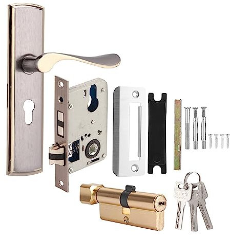 Cerradura para puerta, cerradura de puerta de aluminio resistente para la seguridad doméstica dormitorio interior salón
