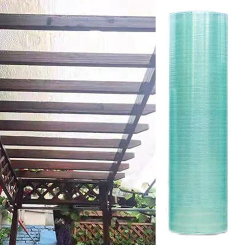 tow000ack Polycarbonat Dachplatte,1,2mm Klare Glasfaser-Tageslichtplatten,UV-Schutz Gewächshaus Platten,Schlagfeste und Wetterfeste Ersatzplatten für Gärten Terrasse Carport (1,2m x 8m)