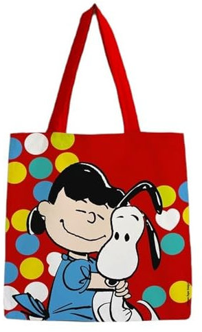 Premium Paper Baumwolltasche Peanuts, Lucy (38 x 38 cm), mehrfarbig, Medium
