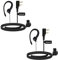 UAYESOK Walkie Talkie Earpiece, G-Shape Security Radio Earpiece 2 Pin Bodyguard Headset for Baofeng UV5R 888s UV-82 Kenwood RT24 RT27 eSynic QuanSheng, with PTT Microphone & Earbuds (2 Pcs)