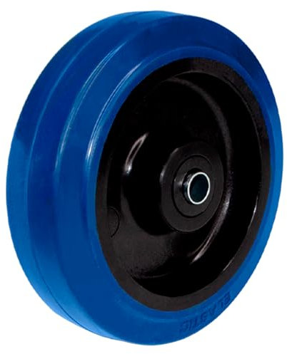 PRIOstahl Ersatzrollen Ersatzräder Blaue Transportrollen Blue Wheels Laufrollen x 1 Rolle Raddurchmesser: 100mm - für Koffer Schränke Paletten uvm. Hohe Traglast Spurlos Massiv aus elastischem Gummi