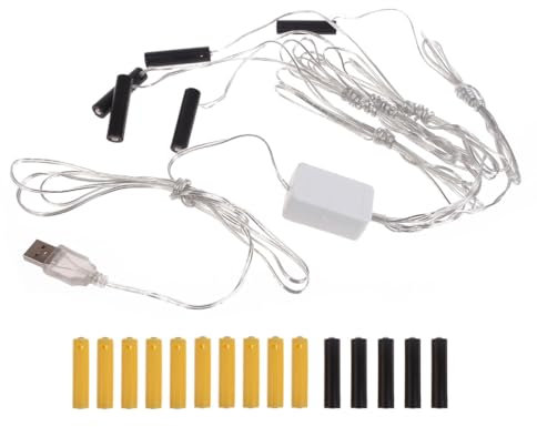 NRVTRE Éliminateur de Piles LR14/AA/AAA 4.5V et 3V, Accessoire de transformateur pour Bougies électroniques, Jouets et lumières électriques (AAA, 5 en1)