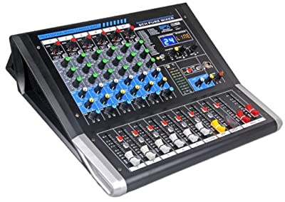 DJ-Audiomixer 6-Kanal-Mixer DJ-Controller-Soundkarte mit 24 DSP-Effekt USB for DJ-Aufnahmestudio