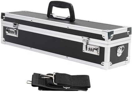 Gralara Valigia per Coltelli Da Chef in Lega Di Alluminio, 50x12 Cm Cassette Porta Attrezzi Con Serratura, Con Scomparti Con Rivestimento in Spugna, Valigia Porta Attrezzi Vuota per Attività Catering