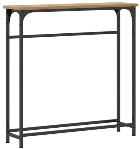 vidaXL Konsolentisch Artisan Eiche 75x19,5x75 cm Holzwerkstoff & Stahl