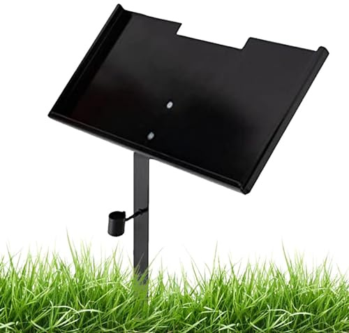 Grave Marker Stand - Metal Marker Support, Cemetery Sign Holder Stake | Memorial Plaaque Display Frame with Ground Spike and Stable Base to Securely Hold Remembrance Signs During All Weather