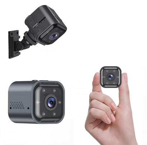 TechVizrs Mini Kamera 1080P HD WLAN(2,4 GHz), Überwachung Innen Mini Überwachungskamera Live Übertragung 2-Wege-Audio Handy App mit Bluetooth mit Bewegungsmelder für Startseite Büro Sicherheit